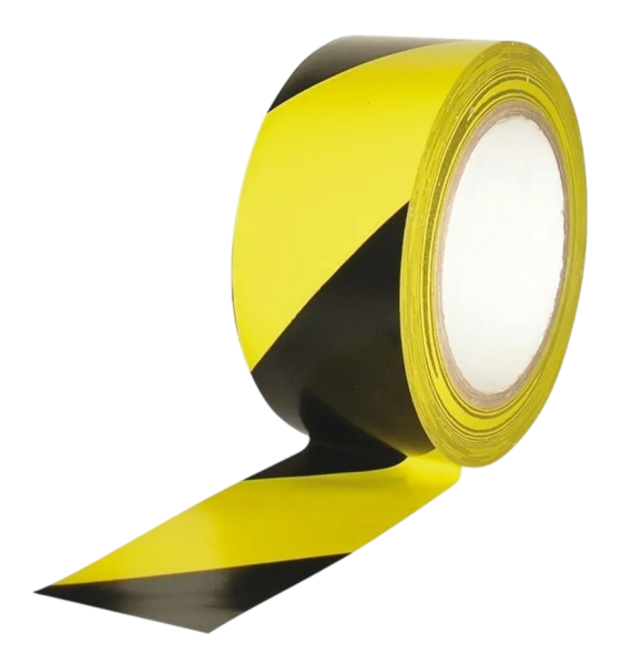 CINTA DE DEMARCACION AMARILLO NEGRA DE 16 MTS