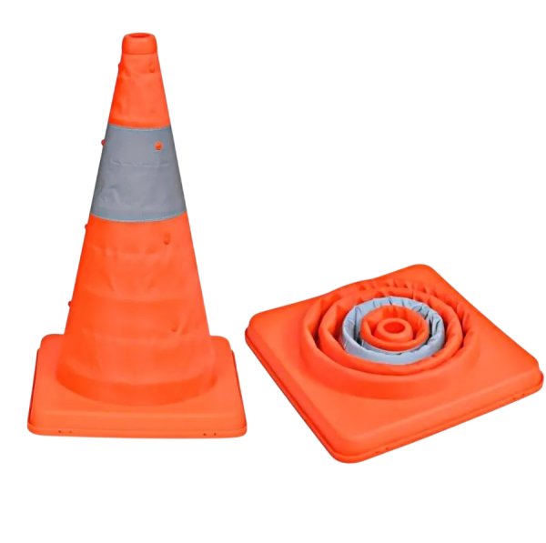 CONO RETRACTIL DE 30 CM CON CINTA REFLECTIVA